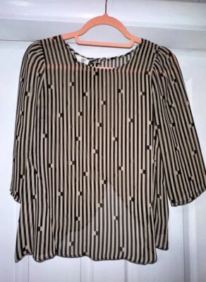 DV by Dolce Vita Sheer Blouse with open Back - Image 1 of 4