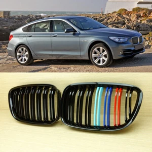 M-Color Shiny Black M Type Front Grille For BMW F07 5-Seires GT Gran Turism - Imagen 1 de 5