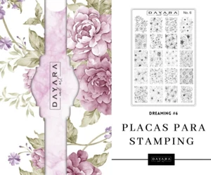 20 Floral Designs DAYARA Nail Art Stamping Plate – Flower Stamp Tool for Nails - Picture 1 of 5