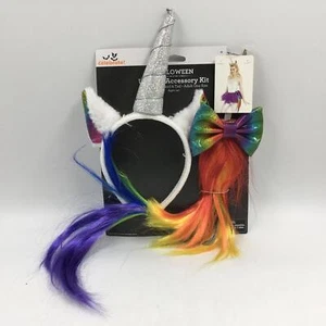 Halloween Einhorn Zubehörset: Inklusive Stirnband und Schwanz - Erwachsenengröße - Neu - Bild 1 von 1