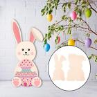 5Pcs Easter Wooden Bunny Cutouts Large 11.6 inch Wooden Rabbit Cutouts for DIY