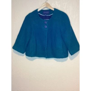 Blazer/Chaqueta Banana Republic Kelly Verde 100% Lana Estilo Columpio/Capa Cintura Talla 6 - Imagen 1 de 10