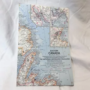 National Geographic Supplement May 1967 Eastern Canada Map - Foto 1 di 2