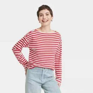 Women's Long Sleeve Boat Neck T-Shirt - Universal Thread - Size Small D-1 - Picture 1 of 1