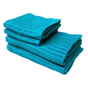 Paquete de 4 - 100% algodón pavo real petril 2 toallas de baño + 2 toallas de mano - Imagen 1 de 3