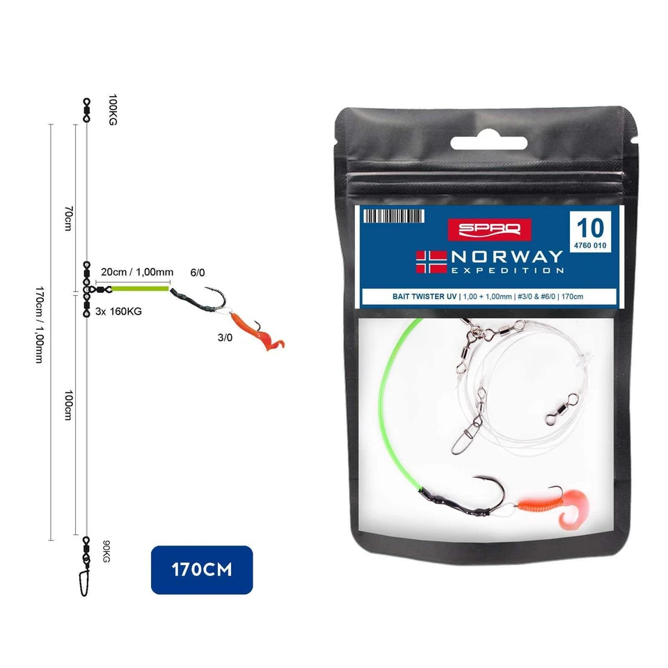 Spro Norway Expedition Rig #10 Paternoster Bait / Twister UV Norwegen Angeln - Bild 1 von 1