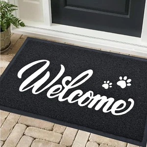 Door Mat Welcome, Outdoor/Indoor Heavy Duty Non Slip Doormat for Front Door Enta - Picture 1 of 12