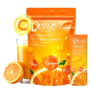 Vitamin C Plus Kollagen Gluta 1.000 mg Deva Getränkepulver Nahrungsergänzung 30 Beutel - Bild 1 von 9