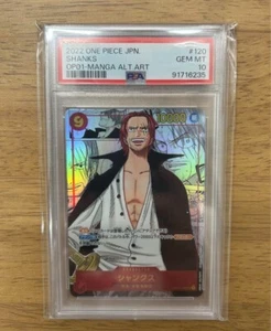 PSA 10 Shanks OP01-120 ONE PIECE Card P-SEC secret Comic Manga Parallel japan - Bild 1 von 2