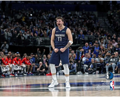 Luka Doncic Dallas Mavericks Unsigned Celebration 8" x 10" Photo - Fanatics Cover