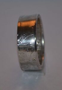 RING HANDMADE FROM A  90% SILVER WALKING LIBERTY HALF DOLLAR Sizes 9-13