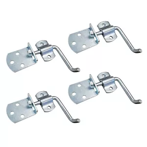 Paquete de 4 soportes de pestillo de plataforma de estacas puerta lateral recta para cobertizos de remolque utilitario - Imagen 1 de 7