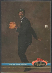 1991 Topps Stadium Club #1 Dave Stewart Oakland Athletics - Picture 1 of 2