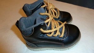 Boy's OshKosh BGosh Boys Toddler High Top Shoe/Boot Black  Sz 5 EUC - Picture 1 of 6