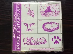 All Night Media Katzen Kätzchen Träume Stempel Vintage NEU 6er Set - Bild 1 von 2