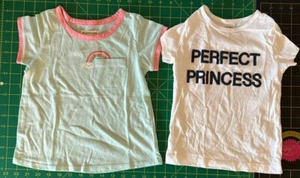 Tucker + Tate & Carters Girls Sz 4 Tops Size 4 Rainbow & Perfect Princess - Picture 1 of 7