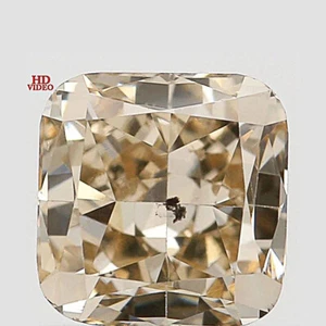 0.67 Ct Natural Loose Cushion Shape Diamond 4.50 MM Brown Color Diamond LQ5131 - Picture 1 of 9