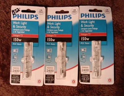 3 Philips 150W T3 RSC Base Bulbs - Image 1 of 2
