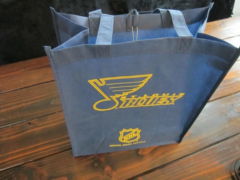 ST LOUIS BLUES Hockey REUSABLE Grocery SHOPPING BAGS Reduce Reuse Recycle NHL Cover
