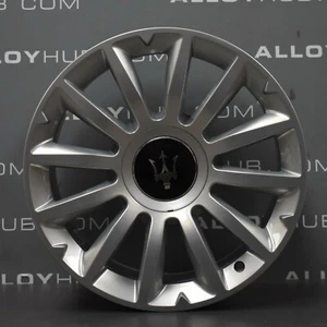 LLANTAS DE ALEACIÓN PLATEADAS GENUINAS MASERATI GHIBLI 18" PULGADAS 12 RADIOS X4 RUEDAS DE INVIERNO - Imagen 1 de 4