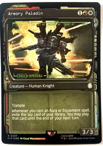 MTG Armory Paladin SHOWCASE FOIL Universes Beyond: Fallout 337 NM - Picture 1 of 6