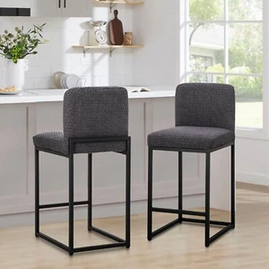 24" Bar Stool Counter Height Bar Chair Set of 2 Bar Dining Chair For Pub - Picture 1 of 9