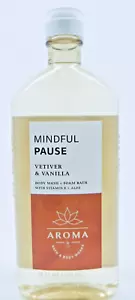 BATH & BODY WORKS AROMATHERAPY MINDFUL PAUSE VETIVER & VANILLA BODY WASH 10 oz - Picture 1 of 10