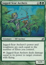 MTG-1x-Heavy Play, English-Jagged-Scar Archers - Foil-Lorwyn