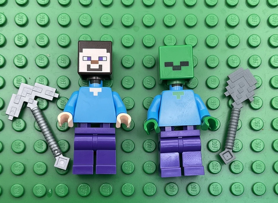 Nuevo LEGO Minecraft Steve y Zombie Minifigura Piernas Púrpura Oscuro 21166 Mina G Foto 1 de 1