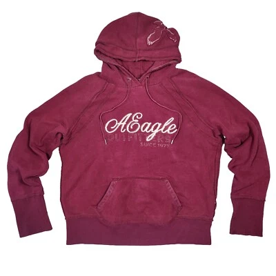 Sudadera con Capucha American Eagle De Colección Para Mujer XL Y2k Preppy Bordada Años 2000 Gruesa Informal Foto 1 de 4