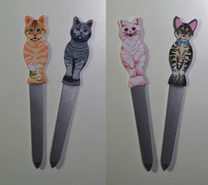NEW Cat Themed Metal Nail File - 2pc - 4 inch long - Picture 1 of 3