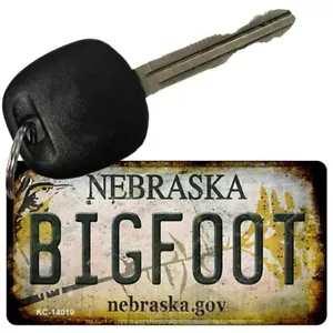Bigfoot Nebraska Novedad Metal Aluminio Llavero Placa Etiqueta Arte Llavero - Imagen 1 de 1