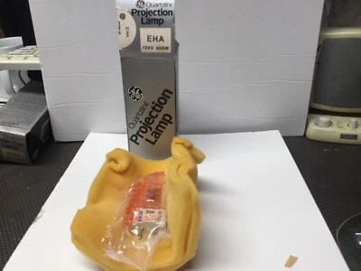 Pair GE Quartzline Projection Lamp EHA  500 WATTS 120 V  New Sealed Bag In Box 2 - Image 1 of 4