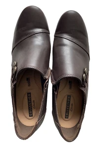 CLARKS COLLECTION SOFT CUSHION SIZE 8 1/2 M BROWN, PRE-OWNED w/ FREE SHIPPING! - Picture 1 of 6