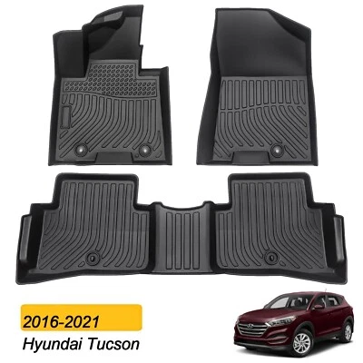 Напольные коврики подкладки для Hyundai Tucson всепогодные - 2016-2021 от оригинального производителя качественная резина - Изображение 1 из 4