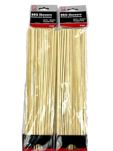 Chef Craft 10 In. BBQ Skewers, Pack of 200 Smooth Wood for Grill, Party, & Kabob - Picture 1 of 3