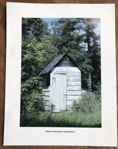 Impresión Outhouse anterior Americana Connecticut 14 1/4" por 11" impresión vintage - Imagen 1 de 2