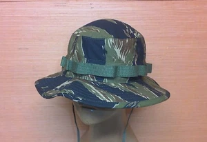Vietnam Era Tiger Stripe Type II Tropical Jungle Boonie Sun Hat Cap All Sizes - Picture 1 of 17
