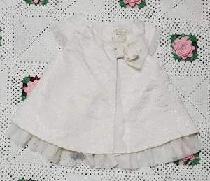 Erbstücke Polly Flinders Kleinkind Brokat Blumen Kleid Elfenbein Gold Tüll 3-6 Monate - Bild 1 von 21