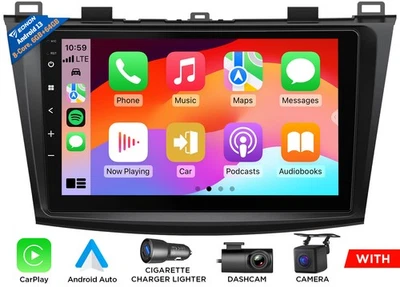 For Mazda 3 2010-2013 Car Stereo Android 13 8-Core 9" GPS Navi Radio DSP 4G LTE - Image 1 of 4