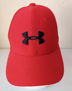 Under Armour Blitzing Kids Hat Boys Baseball Cap UA Classic Fit S/M Red w/Black - Picture 1 of 13