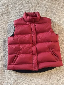 Cabelas Premier Northern Goose Down Vest Red Snap Puffy Vest L Super Puff - Picture 1 of 9