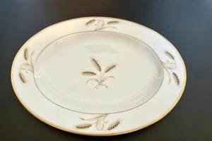Rosenthal Germany “Wheatfield” Oval Serving Platter Gold Trim Mid-Century - Picture 1 of 3