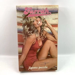 Farrah Fawcett Red Swimsuit Jigsaw Puzzle 1977 Pro Arts Vintage - Picture 1 of 15