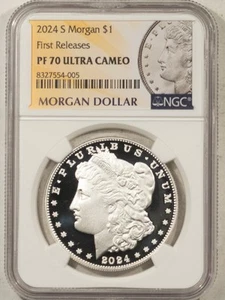 2024-S $1 MORGAN DOLLAR SILVER COMMEMORATIVE NGC PF70 ULTRA CAMEO FIRST RELEASES - Picture 1 of 3
