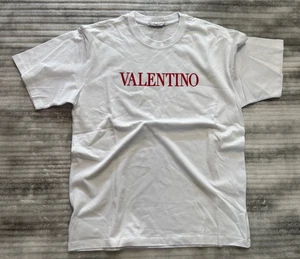 VALENTINO White Mens T-Shirt Size L - Picture 1 of 4