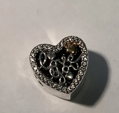 Pandora Auténtico SS “Love You “Heart Bead (329)  Foto 1 de 3