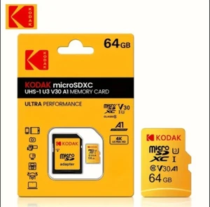 64GB High-Speed KODAK microSD Memory Card - Ultra-Fast (with SD adapter) - Picture 1 of 4