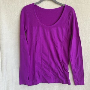 Fabletics Delta Seamless Neon Purple Base Layer Long Sleeve Top Shirt Sz Med? - Bild 1 von 5