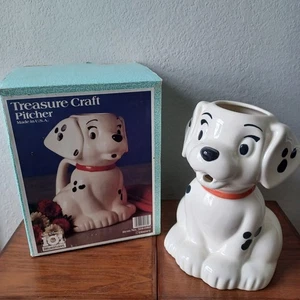 Biscottiera DISNEY 101 Dalmations 1993 Treasure Craft Rolly 13" con scatola LEGGI - Foto 1 di 18